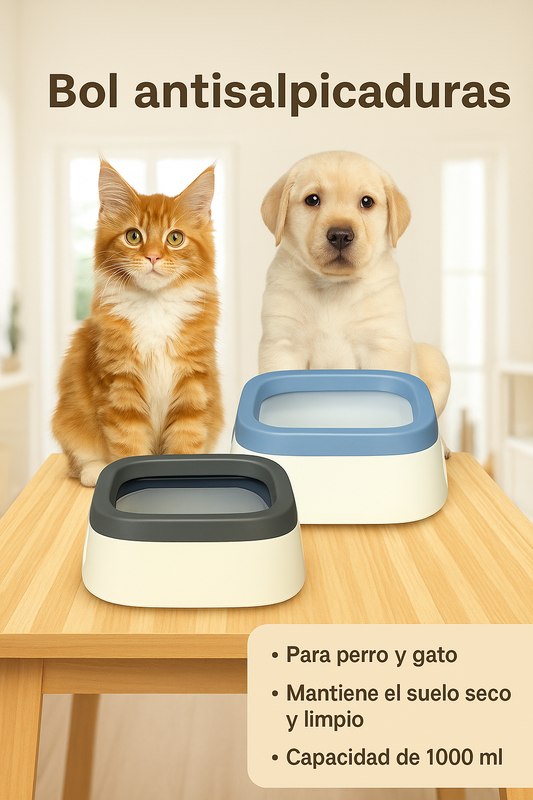 Bebedero Estable para Perros y Gatos – 1L Antiderrames