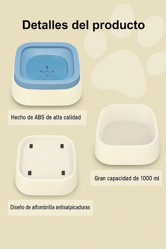 Bebedero Estable para Perros y Gatos – 1L Antiderrames